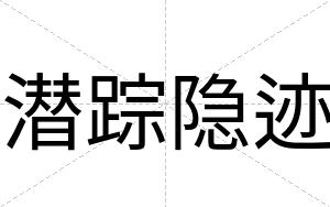 潜踪隐迹