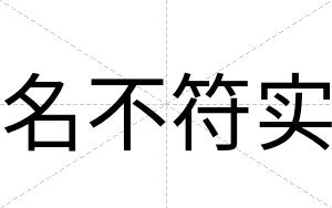 名不符实