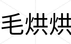 毛烘烘