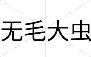无毛大虫