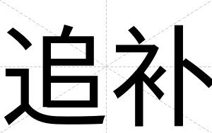 追补