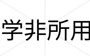 学非所用