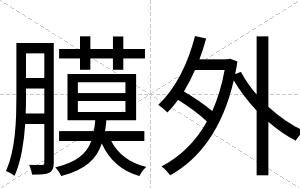 膜外