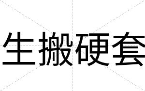 生搬硬套