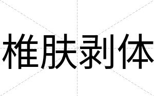 椎肤剥体