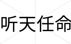 听天任命