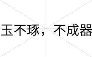 玉不琢，不成器