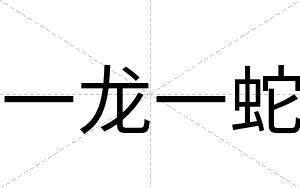 一龙一蛇
