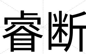 睿断