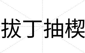 拔丁抽楔
