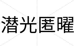 潜光匿曜