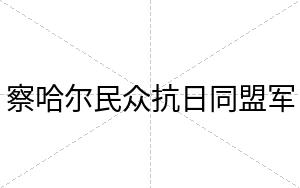 察哈尔民众抗日同盟军