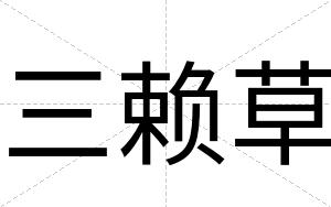 三赖草