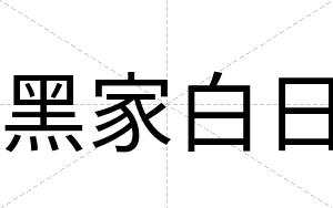 黑家白日