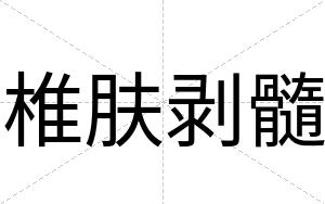 椎肤剥髓