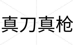 真刀真枪