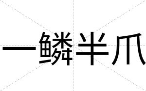 一鳞半爪