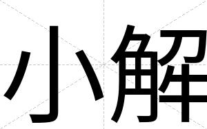 小解