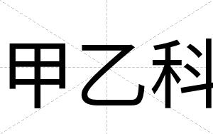 甲乙科