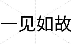 一见如故