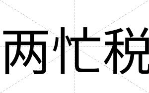 两忙税