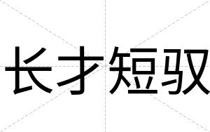 长才短驭