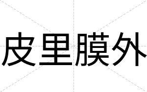 皮里膜外