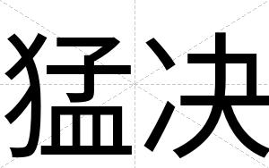 猛决