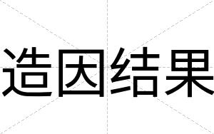造因结果