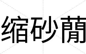 缩砂蕑