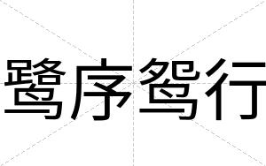 鹭序鸳行