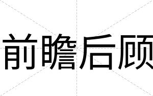 前瞻后顾