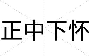 正中下怀