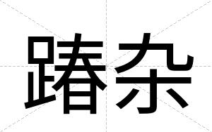 踳杂