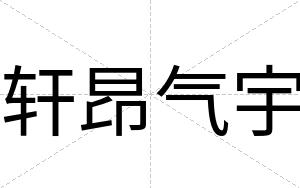 轩昂气宇