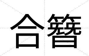 合簪