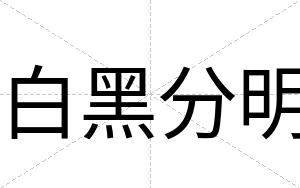 白黑分明