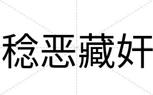 稔恶藏奸