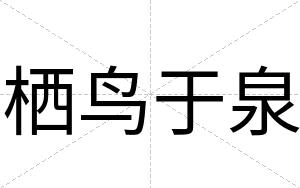 栖鸟于泉