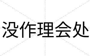 没作理会处
