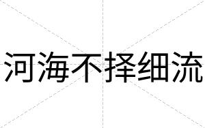 河海不择细流