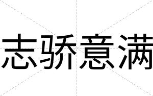 志骄意满