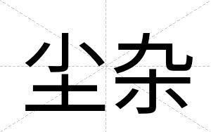 尘杂