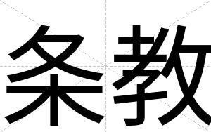 条教