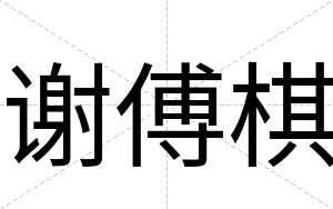 谢傅棋