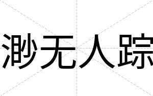 渺无人踪