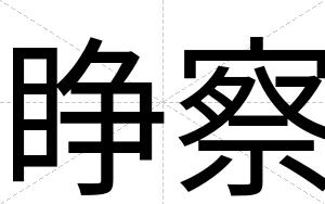 睁察