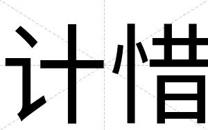 计惜