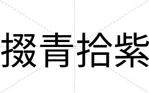 掇青拾紫