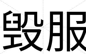 毁服